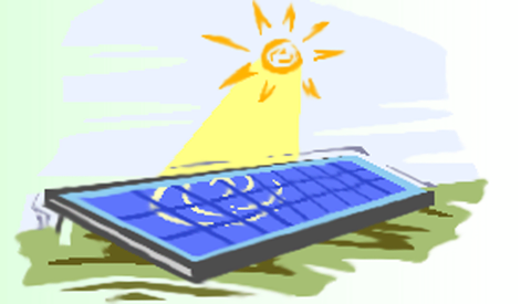 Sun and Solar panels